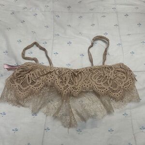 Victoria's Secret Lace Bandeau/ Top in Beige